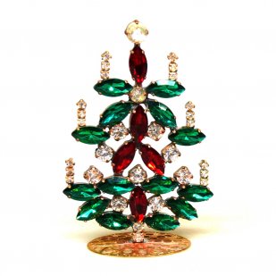 Xmas Tree Standing Decoration #15 ~ Emerald Red Clear*