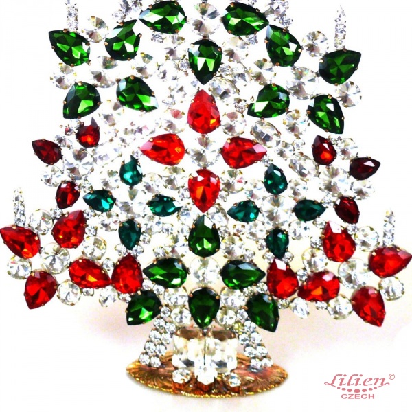 31 cm XXL Xmas Tree Table Decoration ~ Clear Crystal* : LILIEN CZECH,  authentic Czech rhinestone jewelry