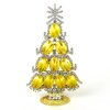 Standing Xmas Tree with Ovals 17cm ~ Yellow Cream Clear*