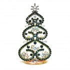 Hearts Standing Xmas Tree 16cm ~ Emerald Clear*