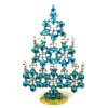 Xmas Flowers Tree Decoration 16cm ~ Aqua Clear*