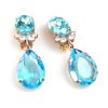 Effervescence Earrings with Clips ~ Aqua