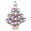 Xmas Teardrops Tree Brooch 10cm ~ Violet Clear*