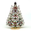 Plentiful Xmas Stand-up Tree 17cm ~ Clear Vitrail Red*