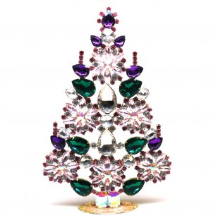 Christmas Tree Stand-up Decoration 22cm ~ Pink Multicolor*
