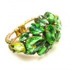 Iridescence Clamper Bracelet ~ Extra Green with Yellow*