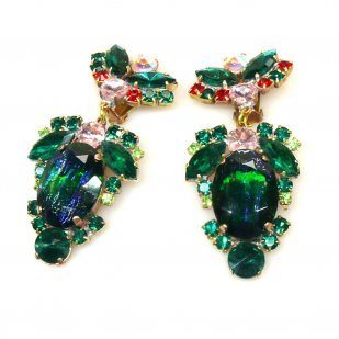 Déjà vu Clips Earrings ~ Extra Emerald*