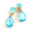 Raindrops Earrings Clips ~ Aqua