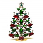 21cm Xmas Tree Decoration Navettes~ Green Red Clear*