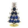 Standing Xmas Tree with Ovals 13cm ~ Extra Blue Clear*