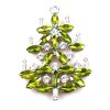 Xmas Tree Brooch #15 ~ Olive Clear*