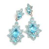 Emotion Lace Earrings Pierced ~ Aqua