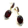 Ovals Earrings Pierced ~ Extra Ruby Red*