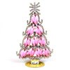 Standing Xmas Tree with Ovals 17cm ~ Extra Pink Clear*