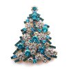 Xmas Tree Brooch #08 ~ Clear Aqua*