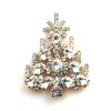 Xmas Tree Brooch #05 ~ Clear Crystal*