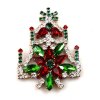 One Flower Tree Brooch 8cm ~ Red Green*