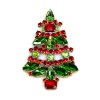 Xmas Tree Brooch #06 ~ Green Red 8cm*