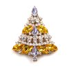 Xmas Tree Brooch #09 ~ Yellow Clear*