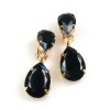 Raindrops Earrings Clips ~ Black