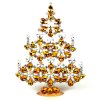 Xmas Flowers Tree Decoration 20cm ~ Topaz Clear*