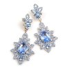 Emotion Lace Earrings Pierced ~ Light Sapphire