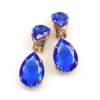 Raindrops Earrings Clips ~ Blue