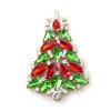 Xmas Tree Brooch #02 ~ Green Red*