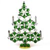 Xmas Flowers Tree Decoration 20cm ~ Green Clear*