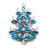 Xmas Tree Brooch #15 ~ Aqua Clear*