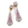 Eiffel Earrings Clips ~ Pink