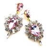 Lioness Earrings Pierced ~ Clear with Pink*