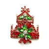 One Flower Tree Brooch 8cm ~ Green Red Red*