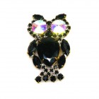 Owl Pin Medium ~ Black*