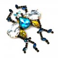 Fly Extra Large Brooch ~ Aqua Clear*