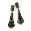 Eiffel Earrings Pierced ~ Black