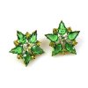 True Love Earrings Pierced ~ Green Yellow