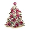 Xmas Tree Brooch #08 ~ Clear Pink*