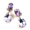 Effervescence Earrings Pierced ~ Violet Opaque Amethyst*