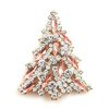 Navette Xmas Tree Brooch ~ Pink Clear*