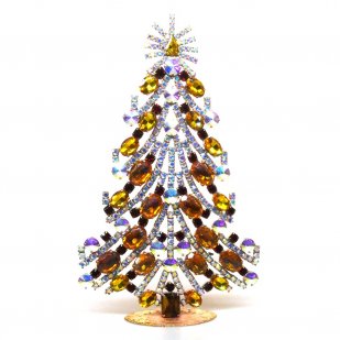 2024 Xmas Tree Decoration 20cm Ovals ~ Extra Topaz AB*