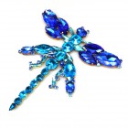 Dragonfly Brooch Extra Large ~ Aqua Blue*