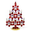 Xmas Flowers Tree Decoration 16cm ~ Red with Aurora Borealis*