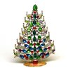 Plentiful Xmas Stand-up Tree 17cm ~ Green Aqua Red*