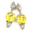 Taj Mahal Earrings Pierced ~ Clear with Silver Yellow*