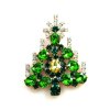 Xmas Tree Brooch #05 ~ Green Emerald with Yellow*