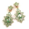 Emotion Lace Earrings Clips ~ Peridot Green