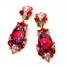 Mythique Clips-on Earrings ~ Extra Fuchsia and Pink*