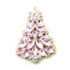 Xmas Tree Brooch #02 ~ Pink Clear*