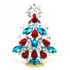 Festive Xmas Standing Tree 17cm ~ Red Aqua Clear*